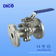 CF8 2PC Mounting Pad Flange Ball Valve with Locked Handle